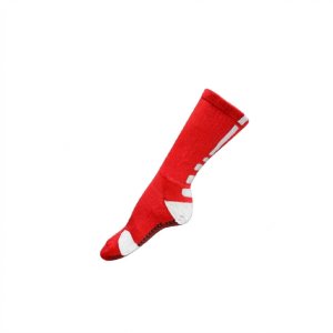 Performance Grip Soccer Socks Red White Crew Length