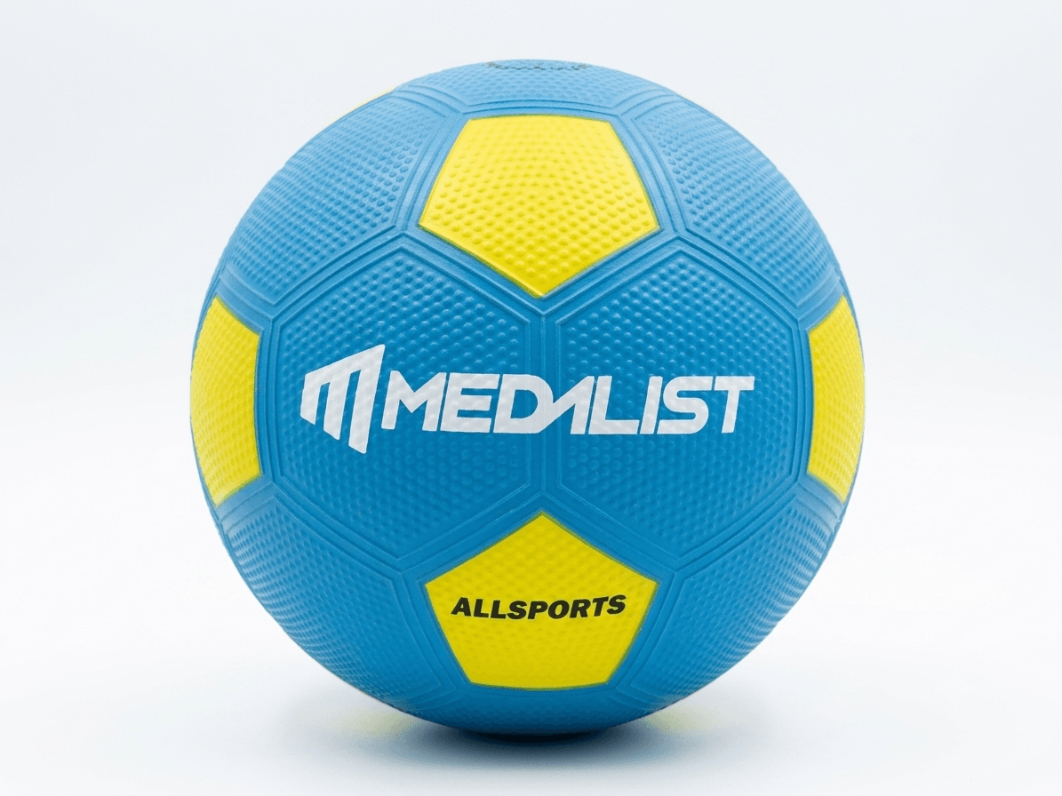 Medalist All Sport Size 3 All Round Ball - Blue/Yellow