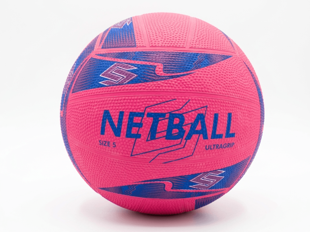 SNS UltraGrip Size 5 Netball – Pink/Blue