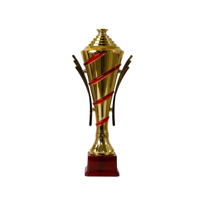 Plastic Trophy Incl Fig Gold Large 50cm