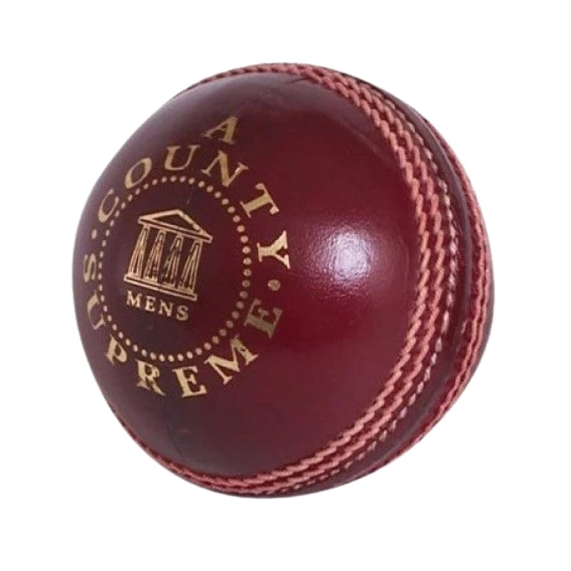 Readers County Supreme Cricket Ball Red Genuine Leather Match Ball 2 Piece - Image 2