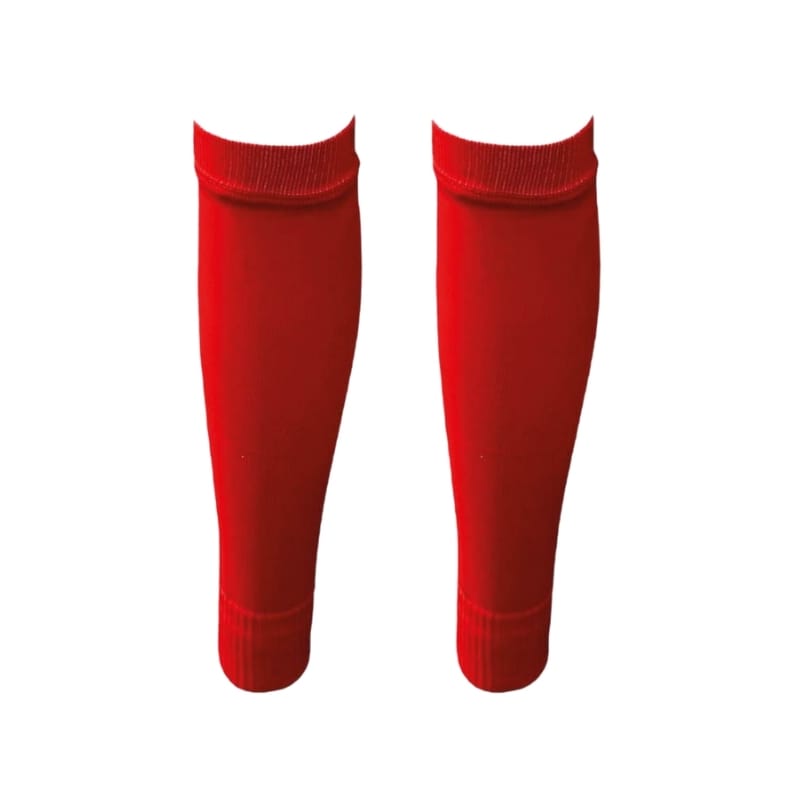 Plain Soccer Calf Sleeves Red Knee Length