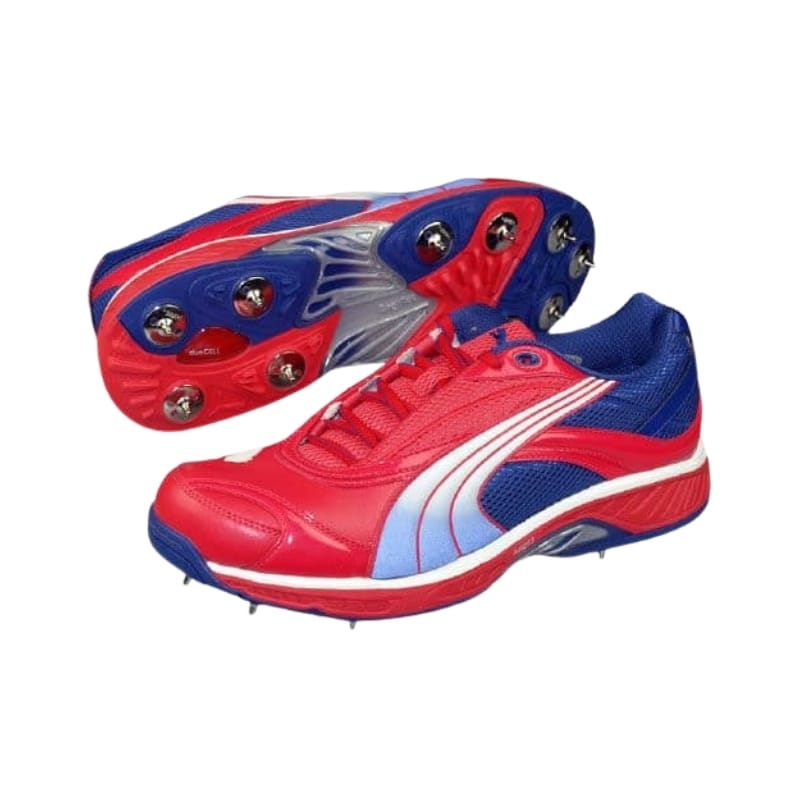 Puma Pulse IPL Convertible Spike Cricket Shoes Red Blue