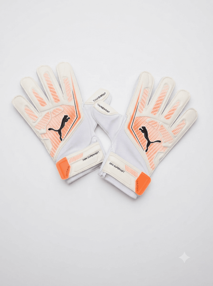 Puma Ultra Play RC Goalkeeper Gloves Orange/White Size 6