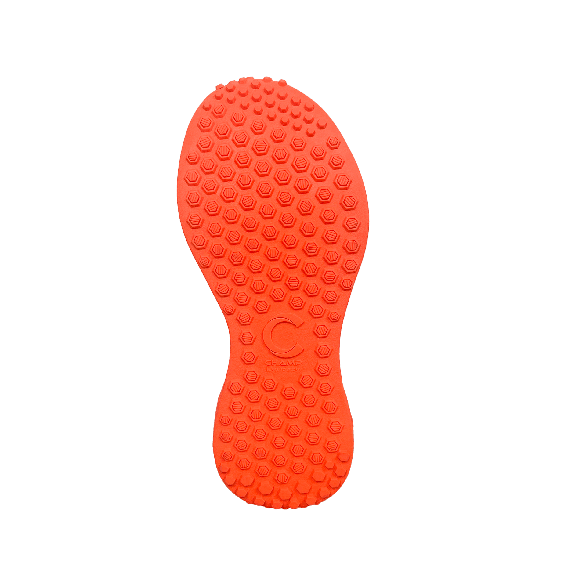 Champ C300 Rubber Cricket Shoes Orange and White - Image 2